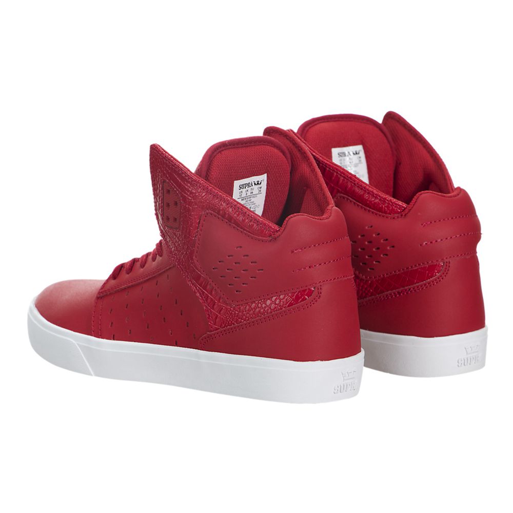 Chaussures de Skate Supra Atom Rouge Cardinal/Off White Homme | OIG-09354249